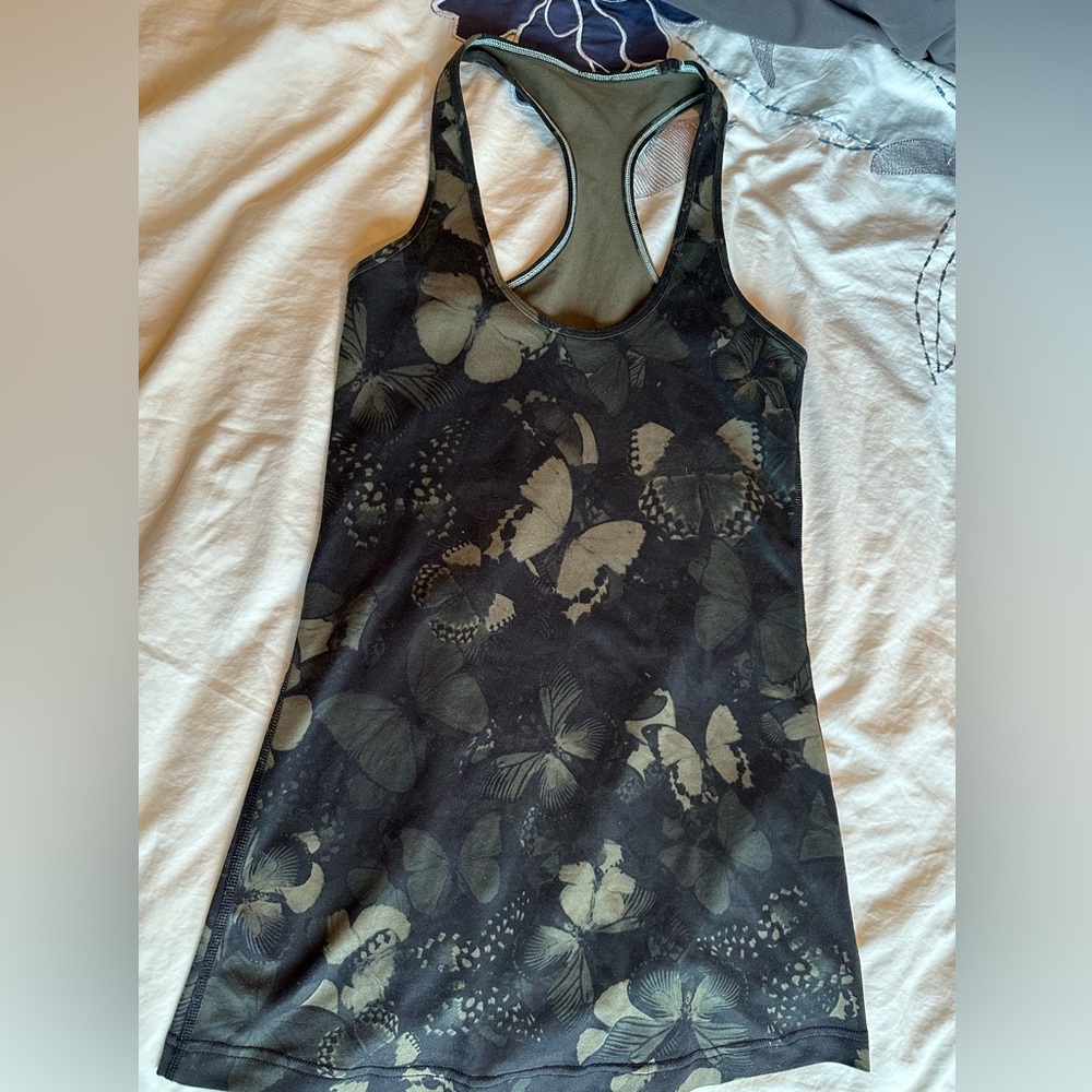 NWOT Lululemon Athletica Black Butterfly Tank Top
